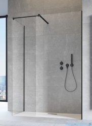 Radaway Modo New Black III kabina Walk-in 65x80x200 czarny mat/szkło przejrzyste 389065-54-01/389084-54-01/389000-54