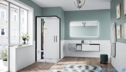 Novellini Glax 1 2.0 kabina z sauna parową 100x70 lewa czarna G21A107ST5-1HH