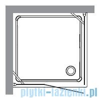 Kerasan Kabina kwadratowa prawa, szkło dekoracyjne piaskowane profile złote 100x100 Retro 9149P1
