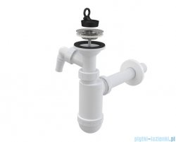Alcaplast syfon umywalkowy DN32 z przyłączem, sitko nierdzewne DN63 A410P