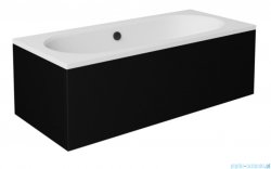 Besco Vitae 160x75cm wanna prostokątna + obudowa CZARNY mat + syfon CZARNY #WAV-160-PK/#OAV-160-PKC/19977
