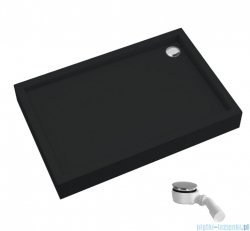 Schedpol Schedline Favory Plus brodzik prostokątny 100x80x16cm Czarny Mat 3ST.F1P-80100/C/MG