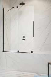 Radaway Furo Black PND II parawan nawannowy 120cm lewy szkło przejrzyste 10109638-54-01L/10112594-01-01