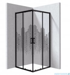 Deante Funkia Evo kabina prysznicowa kwadratowa 90x90cm Nero z wzorem KYC_ND99P