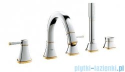 Grohe Grandera 5-otworowa bateria wannowa chrom/złoty 19919IG0