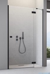 Radaway Essenza Black Dwj drzwi wnękowe 80cm prawe szkło przejrzyste 1385012-54-01R