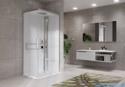 Novellini Glax 2 2.0 kabina z hydromasażem hydro plus 100x70 prawa srebrna G22A107DT1L-1BB
