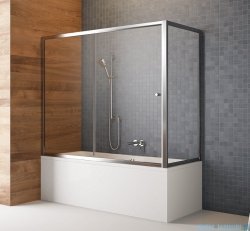 Radaway Vesta Dwj+s parawan nawannowy 140x70cm szkło przejrzyste 209114-01-01/204070-01