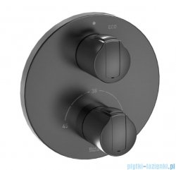 Roca T-1000 bateria prysznicowa termostatyczna podtynkowa Brushed Titanium Black EVERLUX-PVD A5A2E09NM0