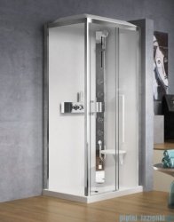 Novellini Glax 3 kabina masażowo-parowa 120x90 prawa srebrny GL32P290DT1N-1B