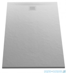 New Trendy Mori brodzik prostokątny z konglomeratu 140x90x3 cm szary B-0401