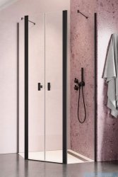 Radaway Nes Black Ptd kabina pięciokątna 80x100cm czarny mat/szkło przejrzyste 10051000-54-01/10051300-54-01