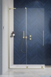 Radaway Furo SL Brushed Gold kabina Walk-in 100x200cm lewa szczotkowane złoto 10306538-99-01L/10110494-01-01