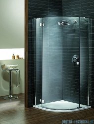 Radaway Almatea PDJ Kabina półokrągła 90x90 Lewa szkło przejrzyste + Brodzik Delos A 90 + syfon 30602-01-01N