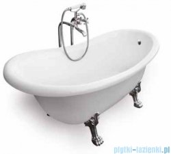 Besco Otylia wanna owalna Retro 160x77 + nogi chrom #WKO-160WO+C