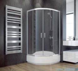 Besco Modern kabina półokrągła z brodzikiem 80x80cm przejrzyste MP-80-165-C/#BAO-80-NR