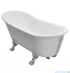 Besco Olaya Glam złota 160x68cm wanna owalna Retro + nogi czarne #WAO-160-GZB