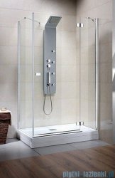 Radaway Kabina prysznicowa Fuenta KDJ 80x80 prawa szkło przejrzyste + Brodzik Argos C + syfon 381039-01R