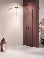 New Trendy Nesta Black kabina Walk-In 130x200 cm szkło przejrzyste K-1728