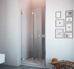Radaway Carena DWB Drzwi prysznicowe 80 lewe szkło brązowe + brodzik Delos C + Syfon 34512-01-08NL