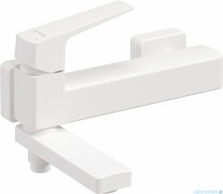 Deante BLUR Bateria wannowa ścienna ze składaną wylewką bianco BQL_A12M