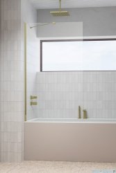 Radaway Modo New Brushed Gold Pnj parawan nawannowy 80cm L/P szczotkowane złoto 10006080-99-01