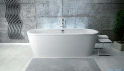 Besco Victoria wanna 160x75cm wolnostojąca z syfonem bez przelewu klik-klak #WKV-160WO