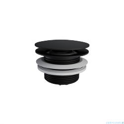 Excellent Korek klik-klak do wanien wolnostojących czyszczony od góry czarny mat ARIN.3485.01BL