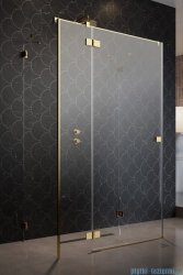 Radaway Essenza Pro Gold Kdj+S kabina 90x80x90cm lewa złoty połysk/szkło przejrzyste 10097380-09-01L/10098090-01-01/10098090-01-01