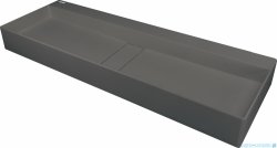 Deante Blur Umywalka granitowa nablatowa z maskownicą 100x40x12 antracyt metalik CQB_TU1S