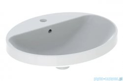 Geberit VariForm Umywalka owalna z półką z otworem na baterię 55x45cm szkliwiony spód 500.721.01.2