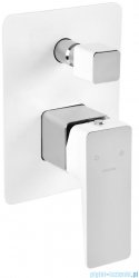 Omnires Parma bateria wannowa podtynkowa chrom/biel PM7435CRB
