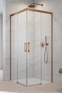 Radaway Idea Kdd Brushed Copper kabina 70x75cm szczotkowana miedź 387065-93-01L/387066-93-01R