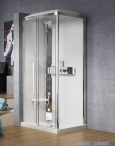 Novellini Glax 3 standard kabina prysznicowa 120x80 lewa srebrny GL32P120ST-1B