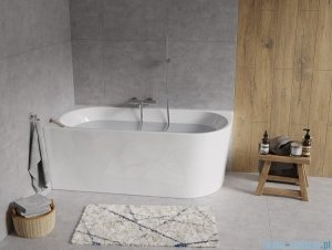 The North Bath Calia wanna wolnostojąca przyścienna lewa 170x80cm + syfon Klik-klak 6845-1701L