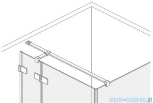 Radaway wspornik krzyżowy czarny do kabin 8KWK1B