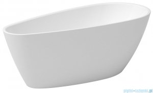 Besco Goya A-Line Glam srebrna 170x80cm wanna wolnostojąca akrylowa + syfon klik-klak grafitowy #WA-170-GSG