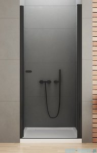 New Trendy New Soleo Black drzwi wnękowe 90x195 cm przejrzyste D-0211A