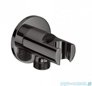 Roca Przyłącze kątowe Aqua 1/2 z uchwytem na słuchawkę Titanium Black z powłoką Everlux-PVD  A5B5250CN0