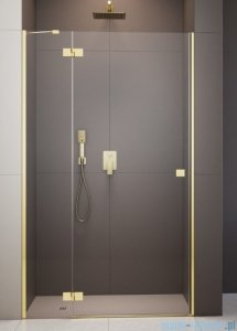 Radaway Essenza Gold Dwj drzwi wnękowe 90cm lewe złoty połysk/szkło przejrzyste 1385013-09-01L
