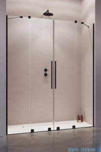 Radaway Furo Black DWD drzwi prysznicowe 160cm szkło przejrzyste 10108438-54-01/10111392-01-01