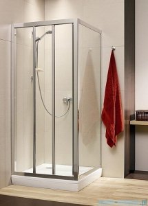 Radaway Treviso DW+S kabina 90x80 szkło przejrzyste + brodzik Argos D + syfon 32303-01-01N/32413-01-01N/4AD89-01