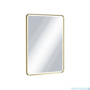 Excellent Corido lustro wiszące LED prostokątne 80x60 cm mata grzewcza złoto szczotkowane DOEX.CO080.060.GB