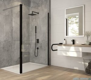 Sanplast Exa Line PR2/EXA LINE Kabina walk-in 80x200 cm czarny matowy 600-540-0970-59-401