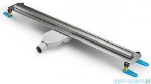 New Trendy Visio Slim odpływ liniowy z rusztem szczotkowanym w kolorze chrom 80x3,2 cm OL-0088