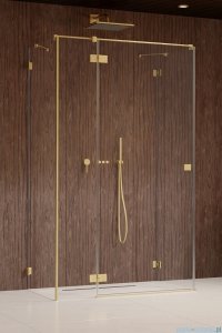 Radaway Essenza Pro Brushed Gold Kdj+S kabina 90x100x90cm lewa szczotkowane złoto 10097310-99-01L/10098090-01-01/10098090-01-01