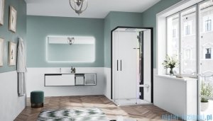 Novellini Glax 1 2.0 kabina z sauna parową 80x80 czarna G21A89T5-1HH