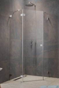 Radaway Essenza Ptj Brushed Nickel kabina pięciokątna 90x100cm lewa szczotkowany nikiel 1385010-91-01L/1385056-01-01