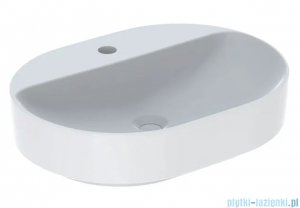 Geberit VariForm Umywalka owalna z półką, bez przelewu 60x45cm KeraTect 500.778.00.2