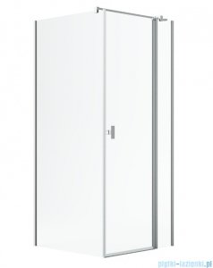 Radaway Nes Kdj II Brushed Nickel kabina 80x90cm prawa szczotkowany nikiel 10032080-91-01R/10039090-01-01